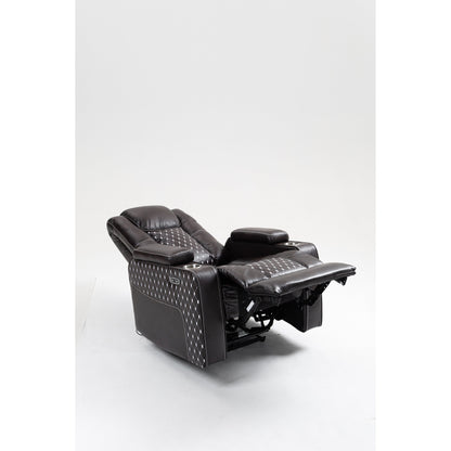 Fauteuil inclinable massant avec deux télécommandes, chargement sans fil, porte-gobelet et rangement latéral - Positions d'inclinaison infinies