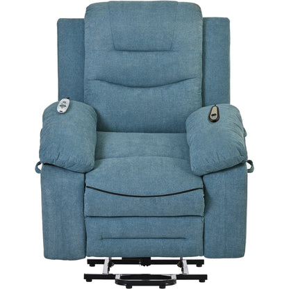 Fauteuil inclinable massant pour personnes âgées : relevage électrique, massage réglable, fonctions chauffantes, inclinaison à infini et poche latérale
