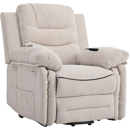 Fauteuil inclinable massant pour personnes âgées : relevage électrique, massage réglable, fonctions chauffantes, inclinaison à infini et poche latérale