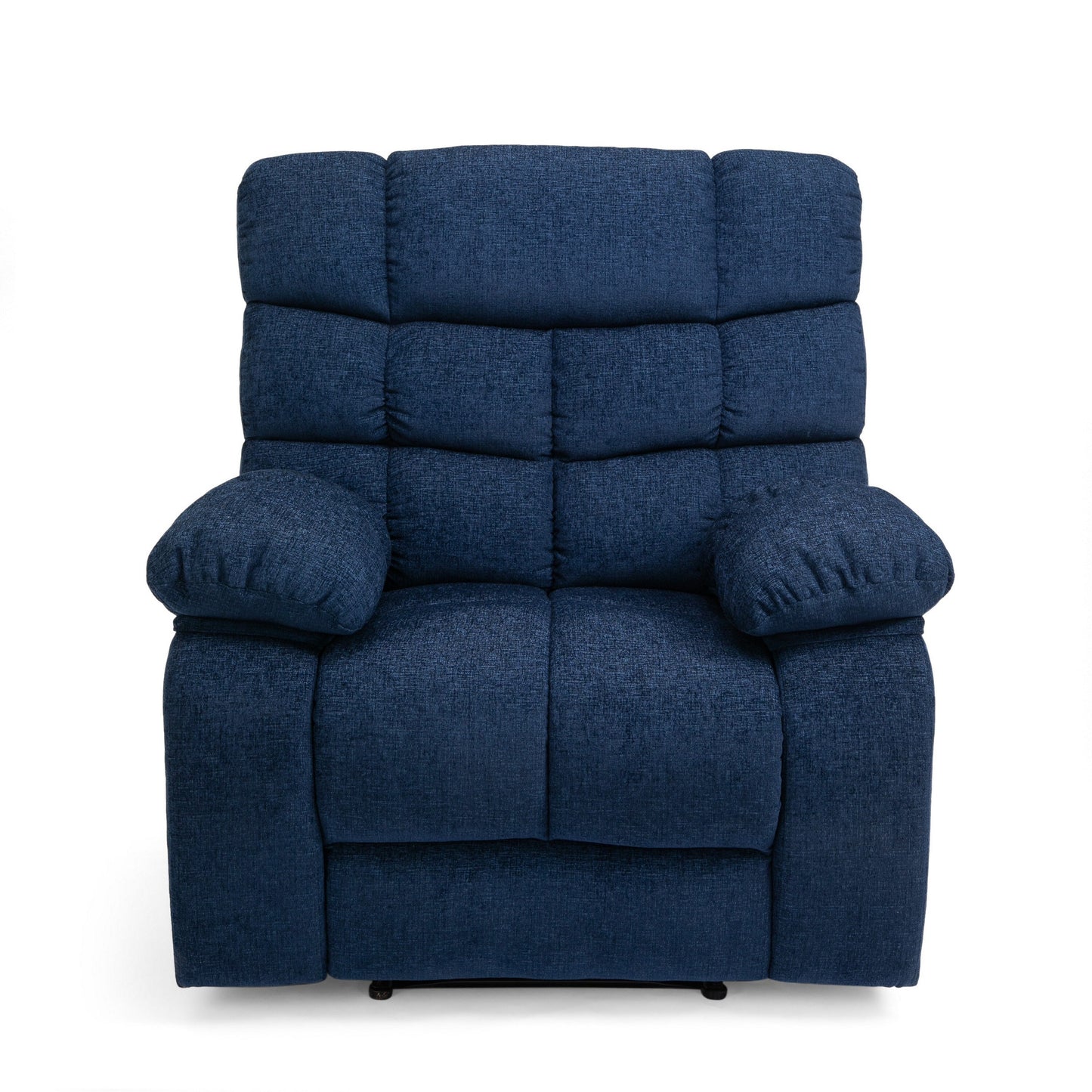 Fauteuil inclinable massant avec 5 modes, réglable, coussiné, bleu marine