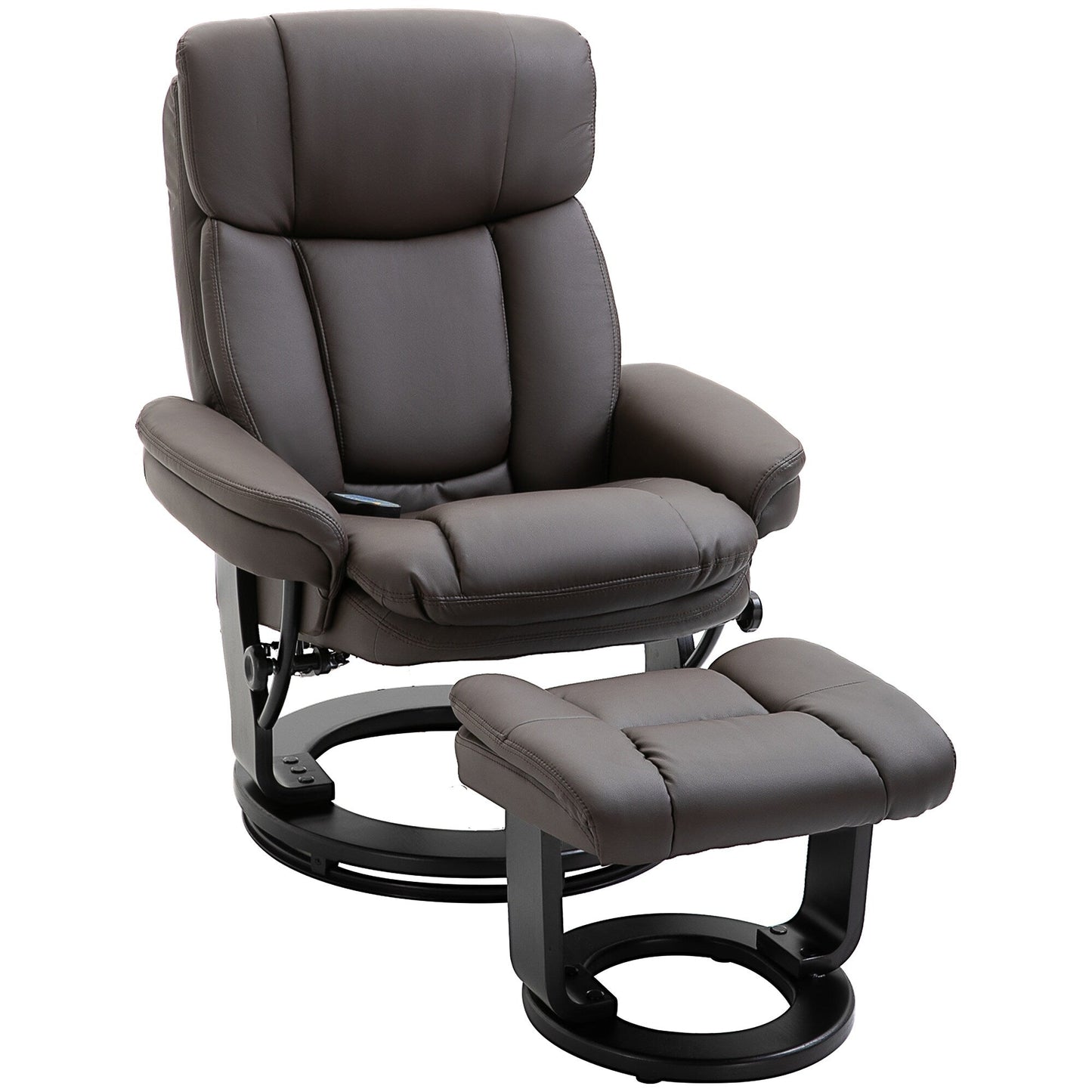 Fauteuil inclinable massant avec ottoman et vibration à 10 points