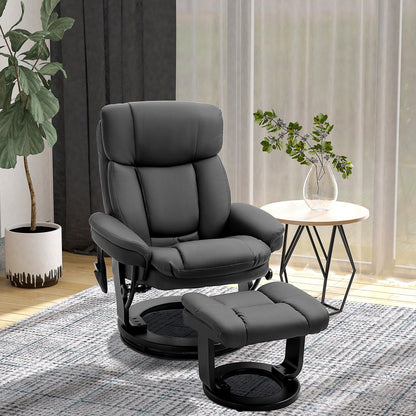 Fauteuil inclinable massant avec ottoman et vibration à 10 points