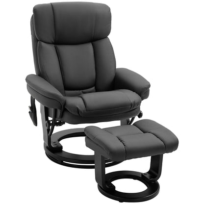 Fauteuil inclinable massant avec ottoman et vibration à 10 points