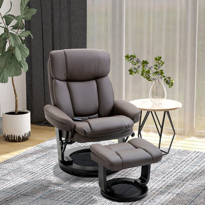 Fauteuil inclinable massant avec ottoman et vibration à 10 points