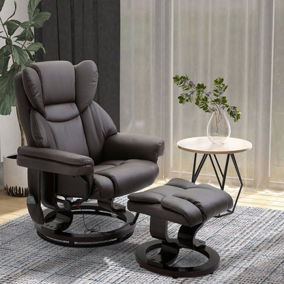 Fauteuil inclinable de massage avec repose-pieds ottoman