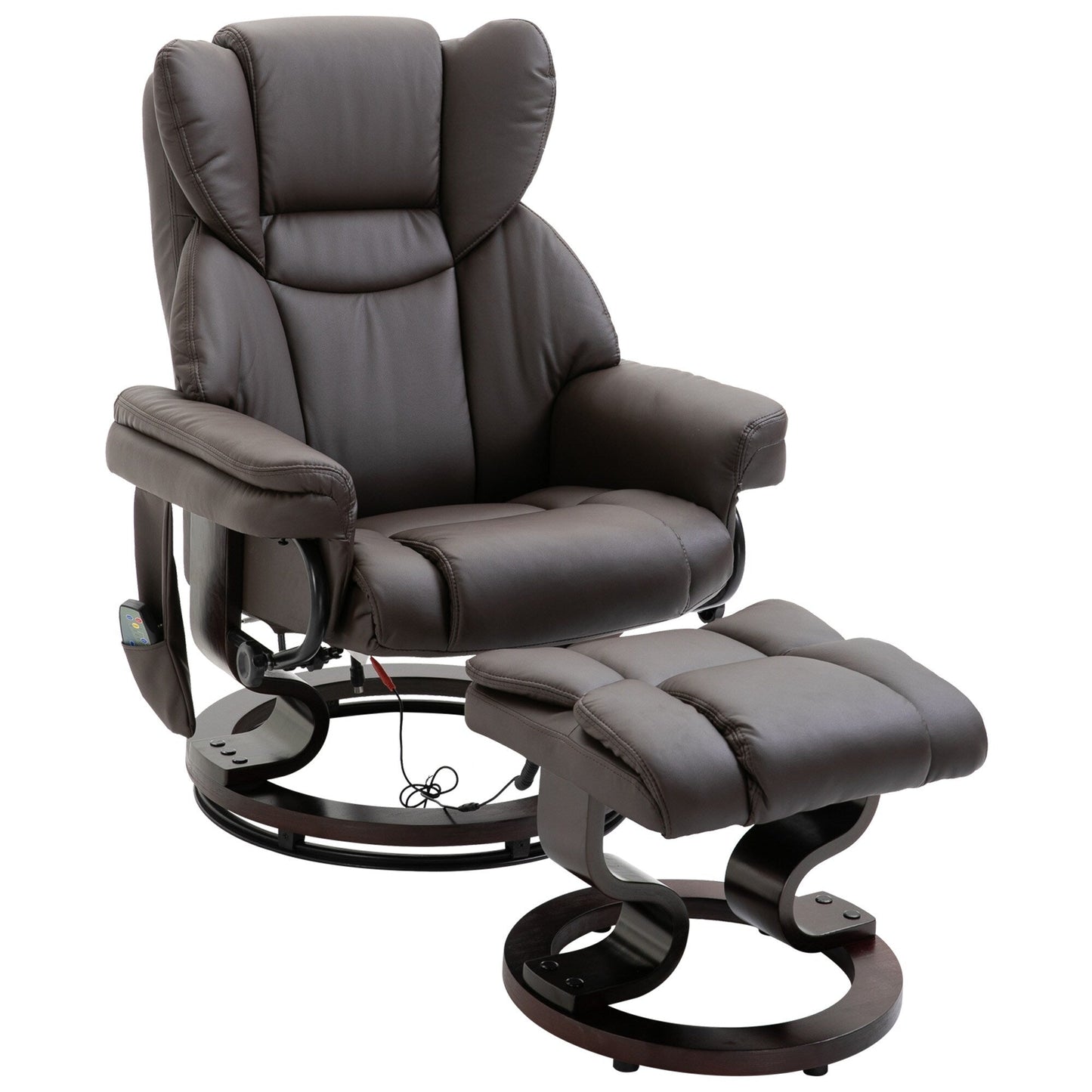 Fauteuil inclinable de massage avec repose-pieds ottoman