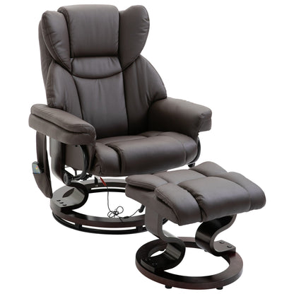 Fauteuil inclinable de massage avec repose-pieds ottoman
