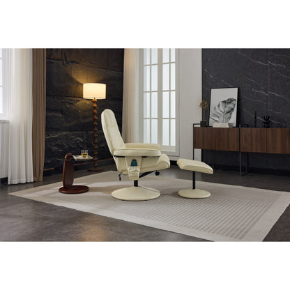 Fauteuil inclinable de massage avec pouf
