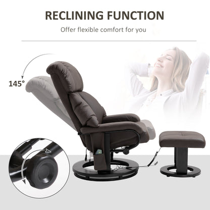 Fauteuil inclinable de massage avec pouf