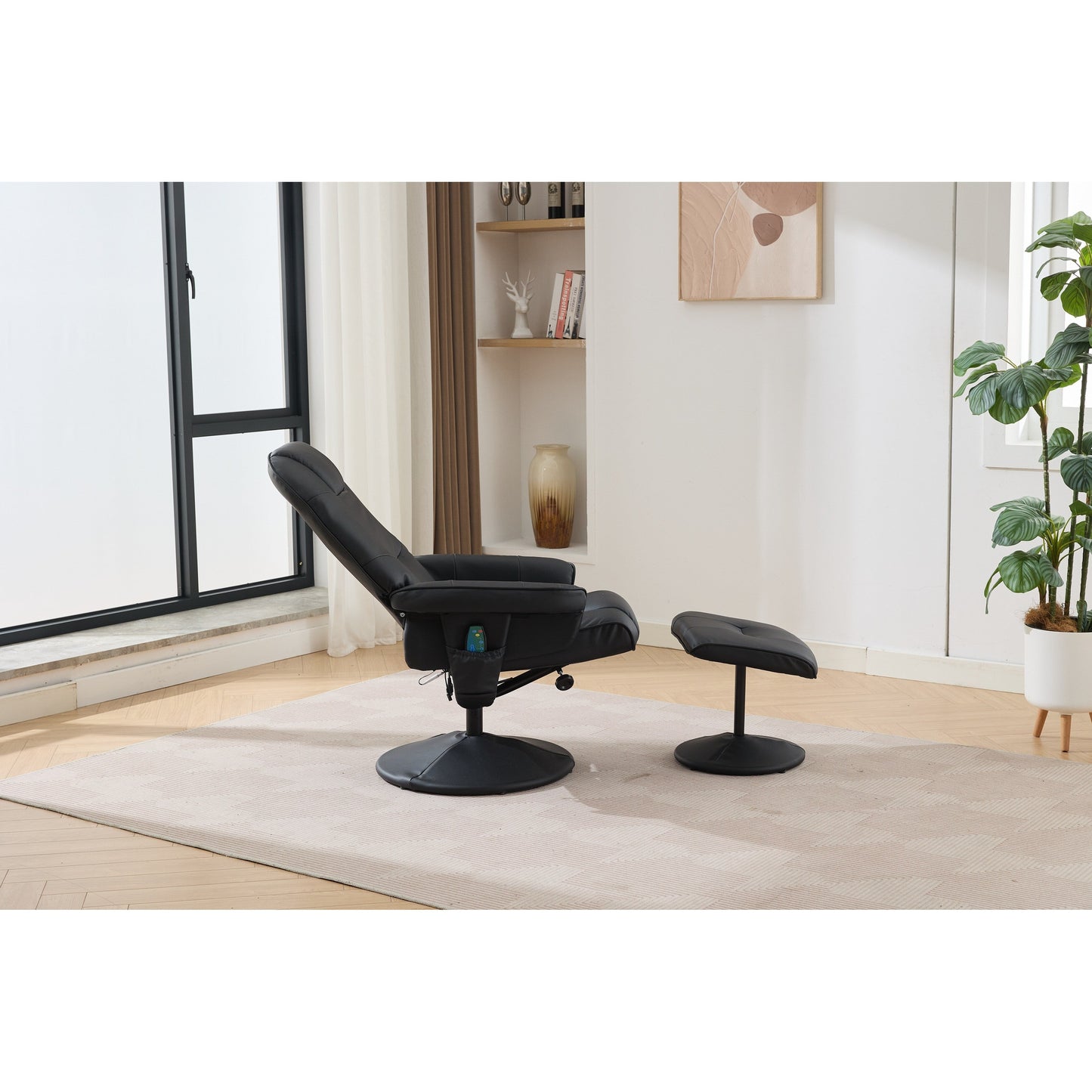 Fauteuil inclinable de massage avec pouf