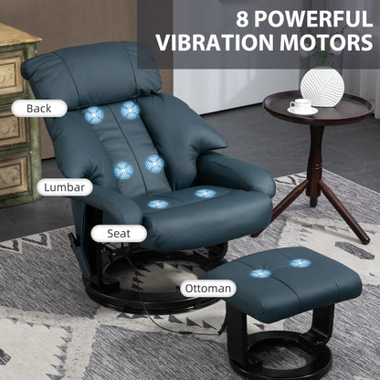 Fauteuil inclinable de massage avec pouf