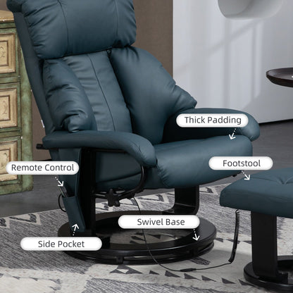 Fauteuil inclinable de massage avec pouf