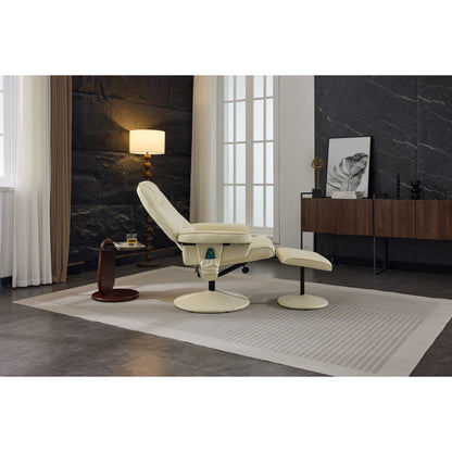 Fauteuil inclinable de massage avec pouf