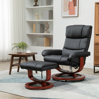 Fauteuil inclinable de massage avec pouf