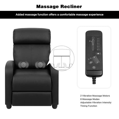 Fauteuil inclinable massant Homall en similicuir avec siège rembourré