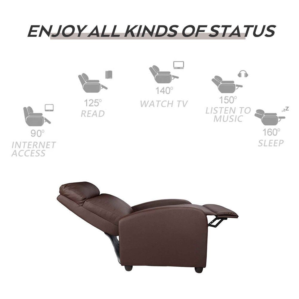 Fauteuil inclinable massant Homall en similicuir avec siège rembourré