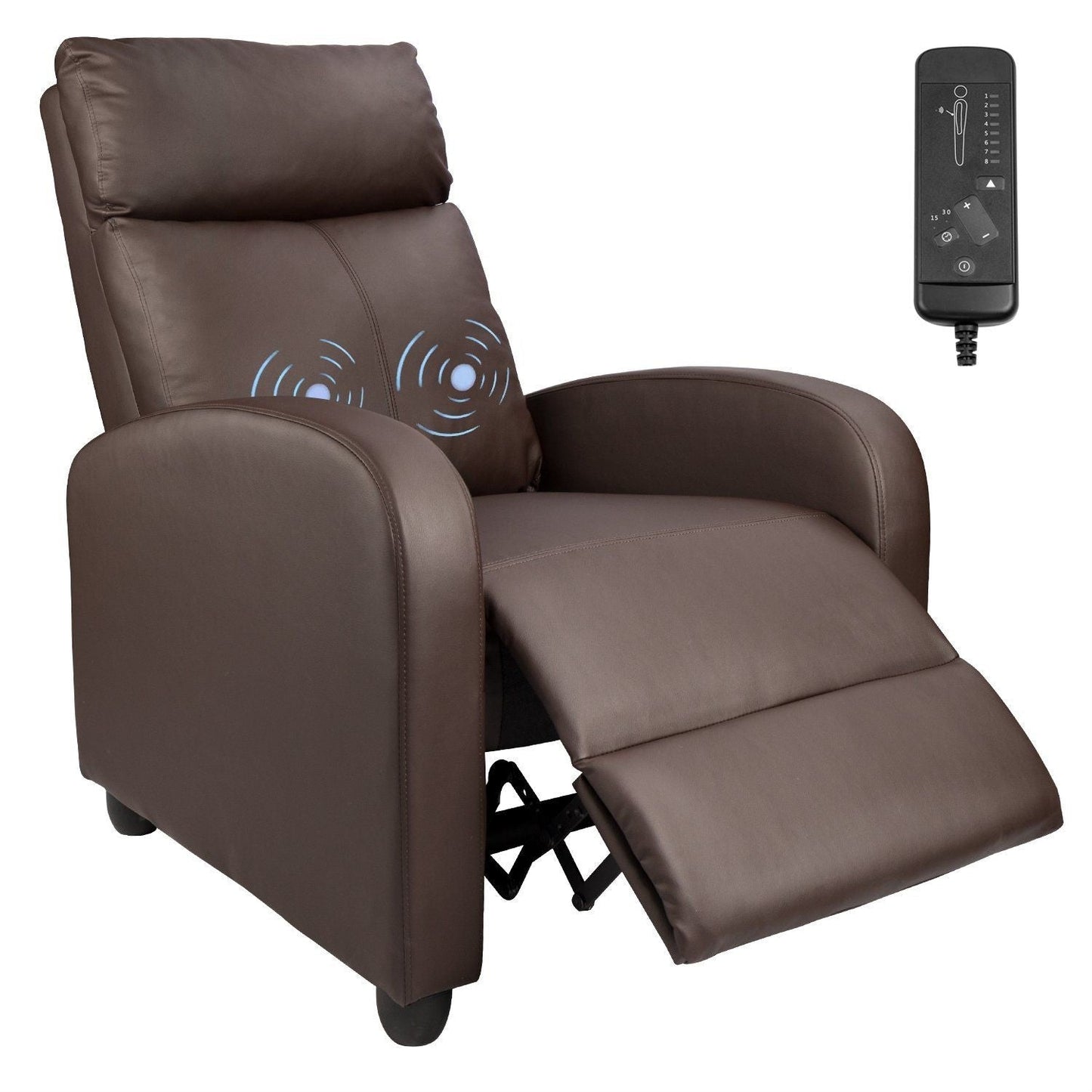 Fauteuil inclinable massant Homall en similicuir avec siège rembourré