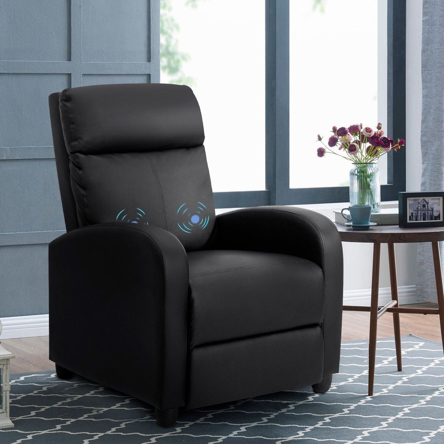 Fauteuil inclinable massant Homall en similicuir avec siège rembourré