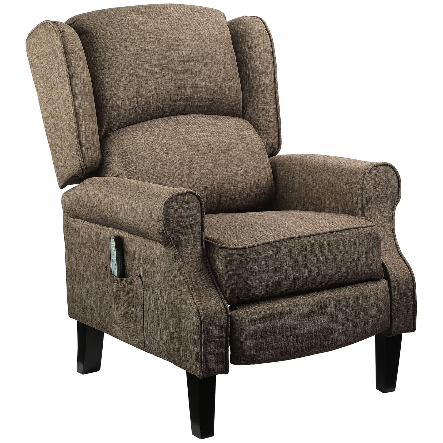 Fauteuil massant inclinable avec fonction chauffante et télécommande