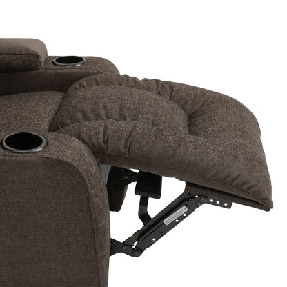 Fauteuil de massage inclinable avec chauffage, 5 modes, porte-gobelets, télécommande et fonction d'inclinaison manuelle