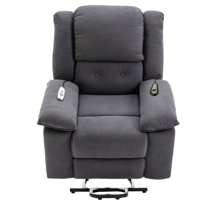 Fauteuil inclinable de massage, fauteuil releveur électrique pour personnes âgées avec fonction de massage et de chauffage réglable, fauteuil inclinable