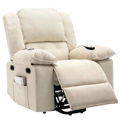 Fauteuil inclinable de massage, fauteuil releveur électrique pour personnes âgées avec fonction de massage et de chauffage réglable, fauteuil inclinable
