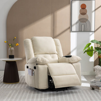 Fauteuil inclinable de massage, fauteuil releveur électrique pour personnes âgées avec fonction de massage et de chauffage réglable, fauteuil inclinable