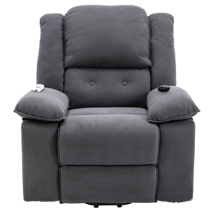 Fauteuil inclinable de massage, fauteuil releveur électrique pour personnes âgées avec fonction de massage et de chauffage réglable, fauteuil inclinable