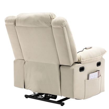 Fauteuil inclinable de massage, fauteuil releveur électrique pour personnes âgées avec fonction de massage et de chauffage réglable, fauteuil inclinable