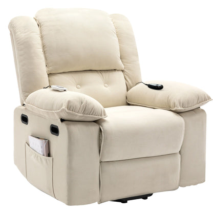 Fauteuil inclinable de massage, fauteuil releveur électrique pour personnes âgées avec fonction de massage et de chauffage réglable, fauteuil inclinable