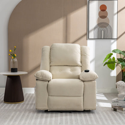 Fauteuil inclinable de massage, fauteuil releveur électrique pour personnes âgées avec fonction de massage et de chauffage réglable, fauteuil inclinable