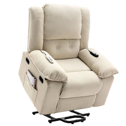 Fauteuil inclinable de massage, fauteuil releveur électrique pour personnes âgées avec fonction de massage et de chauffage réglable, fauteuil inclinable