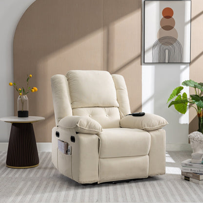 Fauteuil inclinable de massage, fauteuil releveur électrique pour personnes âgées avec fonction de massage et de chauffage réglable, fauteuil inclinable