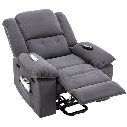 Fauteuil inclinable de massage, fauteuil releveur électrique pour personnes âgées avec fonction de massage et de chauffage réglable, fauteuil inclinable
