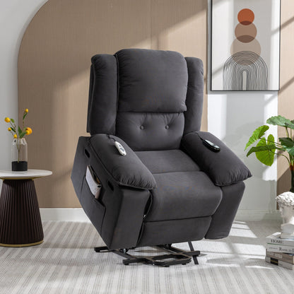 Fauteuil inclinable massant, fauteuil releveur électrique pour personnes âgées