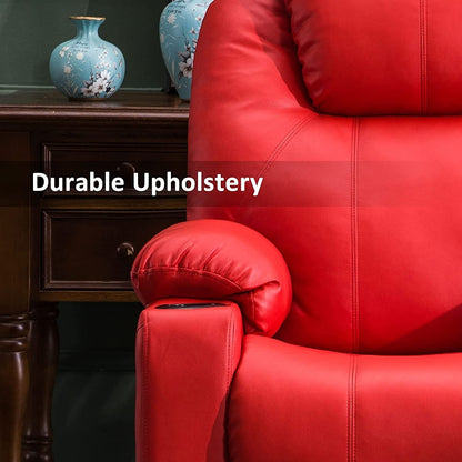 Fauteuil inclinable électrique MCombo avec massage et chauffage, 3 positions, ports USB, similicuir 7040