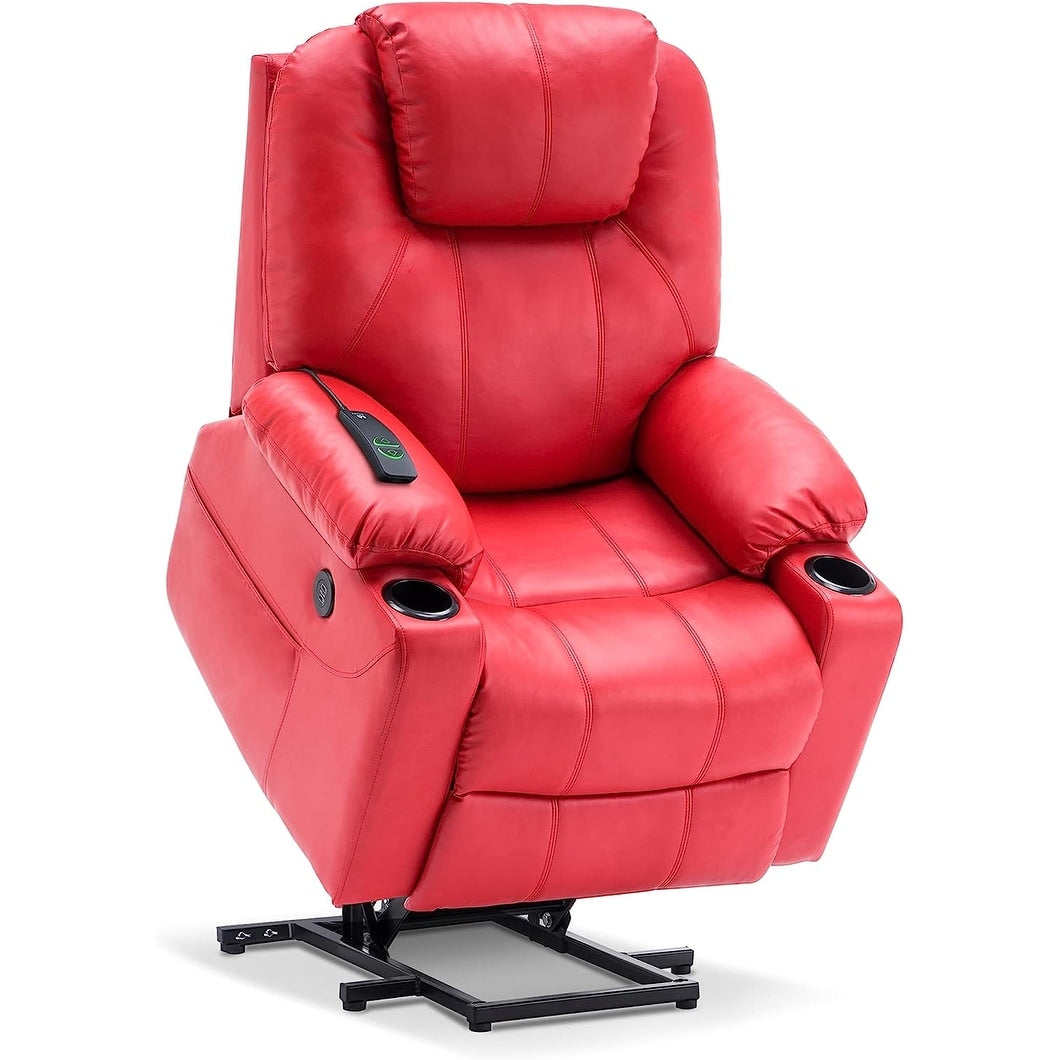 Fauteuil inclinable électrique MCombo avec massage et chauffage, 3 positions, ports USB, similicuir 7040