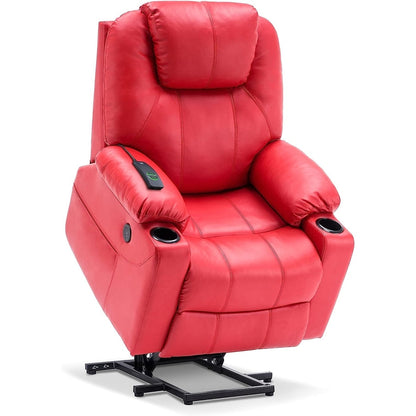 Fauteuil inclinable électrique MCombo avec massage et chauffage, 3 positions, ports USB, similicuir 7040