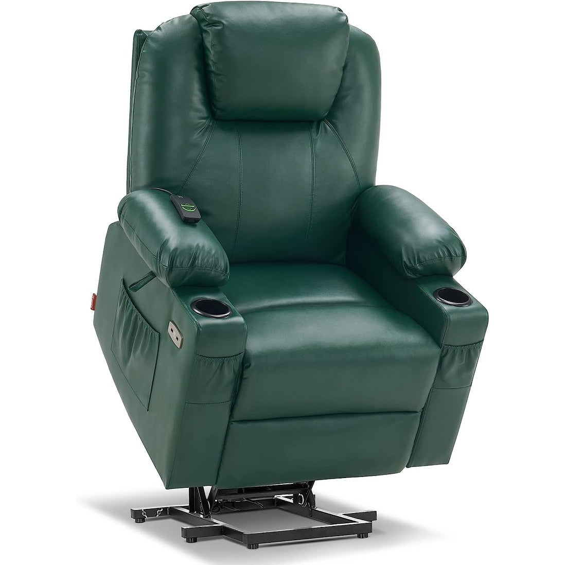 Fauteuil inclinable électrique MCombo avec massage et chauffage, 3 positions, ports USB, similicuir 7040