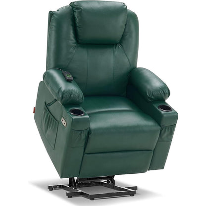 Fauteuil inclinable électrique MCombo avec massage et chauffage, 3 positions, ports USB, similicuir 7040