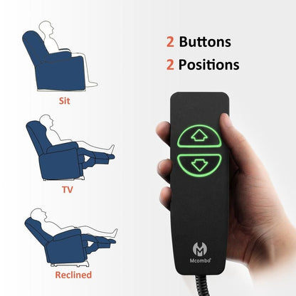 Fauteuil inclinable électrique Mcombo avec massage et chauffage, similicuir 7050