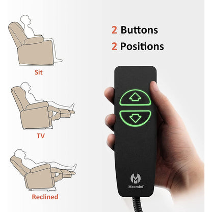 Fauteuil inclinable électrique Mcombo avec massage et chauffage, similicuir 7050