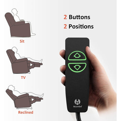 Fauteuil inclinable électrique Mcombo avec massage et chauffage, similicuir 7050