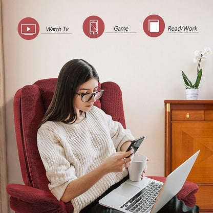 Fauteuil inclinable combiné avec ottoman et fauteuil pivotant massant en tissu