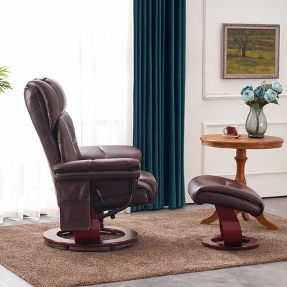 Fauteuils inclinables pivotants MCombo avec ottoman, fauteuils TV à massage par vibrations et poche latérale