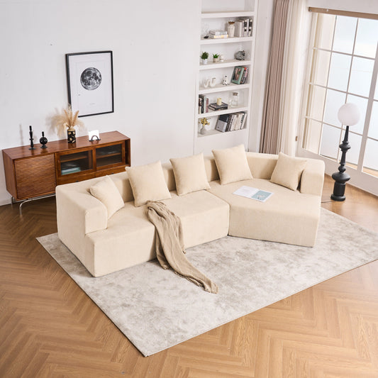 Canapé en mousse à mémoire de forme, facile à installer et à transporter, assise profonde et moderne avec tissu chenille