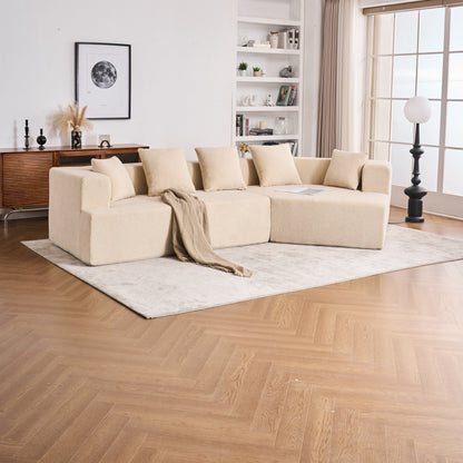 Canapé en mousse à mémoire de forme, facile à installer et à transporter, assise profonde et moderne avec tissu chenille