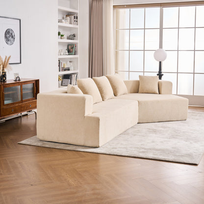 Canapé en mousse à mémoire de forme, facile à installer et à transporter, assise profonde et moderne avec tissu chenille