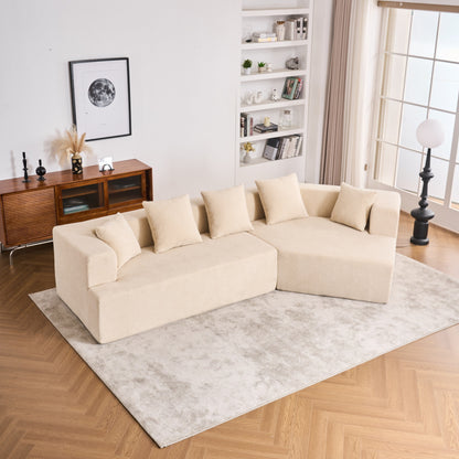 Canapé en mousse à mémoire de forme, facile à installer et à transporter, assise profonde et moderne avec tissu chenille