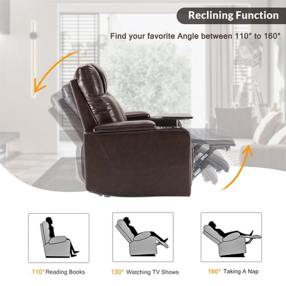Fauteuil inclinable électrique en cuir PU Merax avec port de charge USB